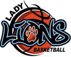 LADY Lions  Basketball  with paw print and basketball