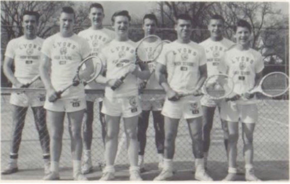 The 1960 A-B State Champion Lyons High School Boys Tennis Team 