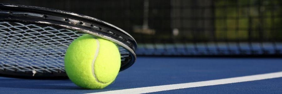 Racket and tennis ball