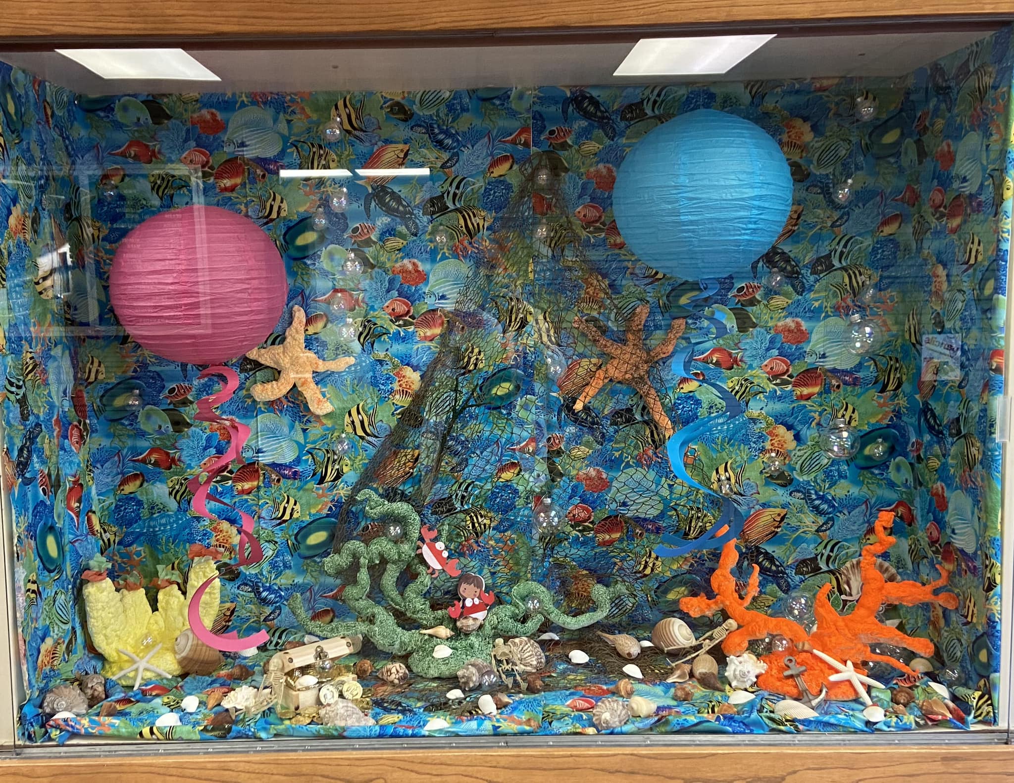 Window Display with ocean theme.