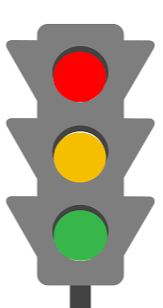 A drawing of a traffic light
