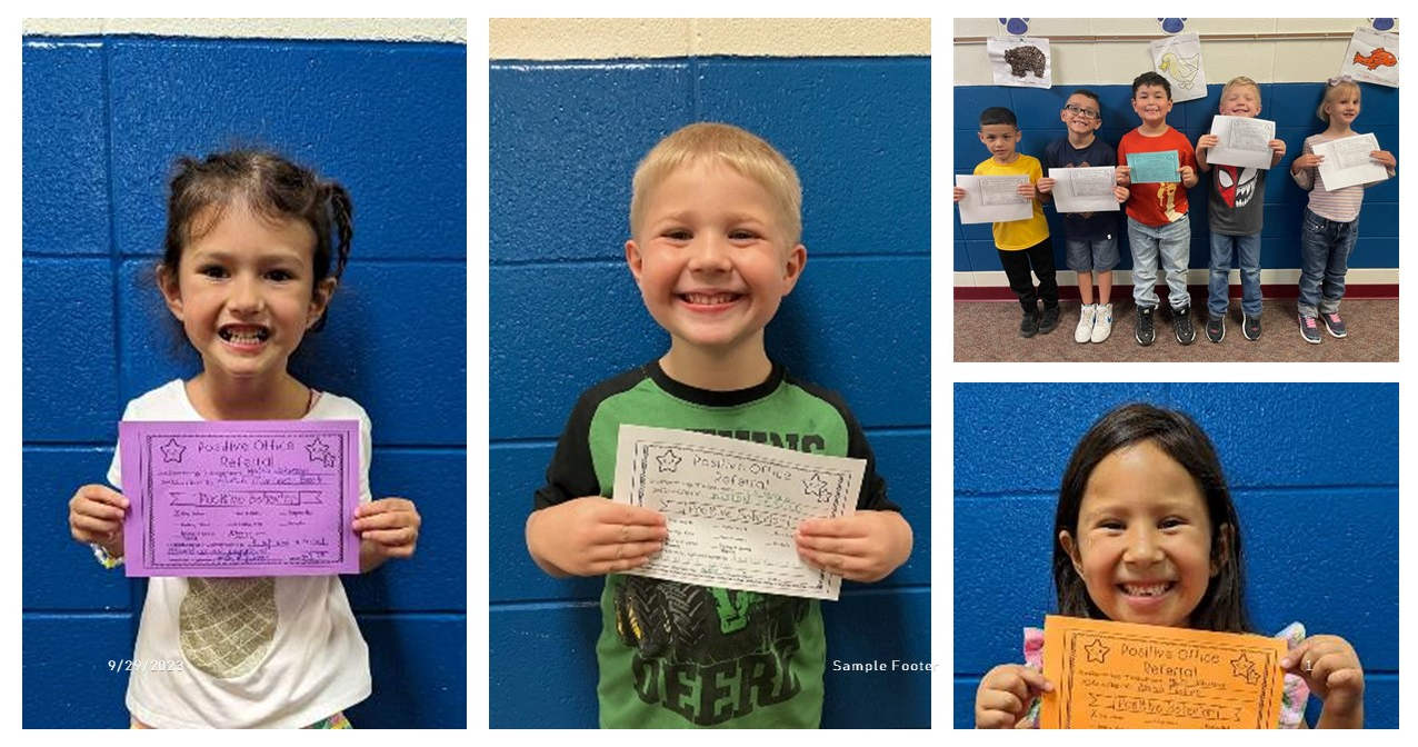 8 PES students awarded Positive Office Referral 9.22.23