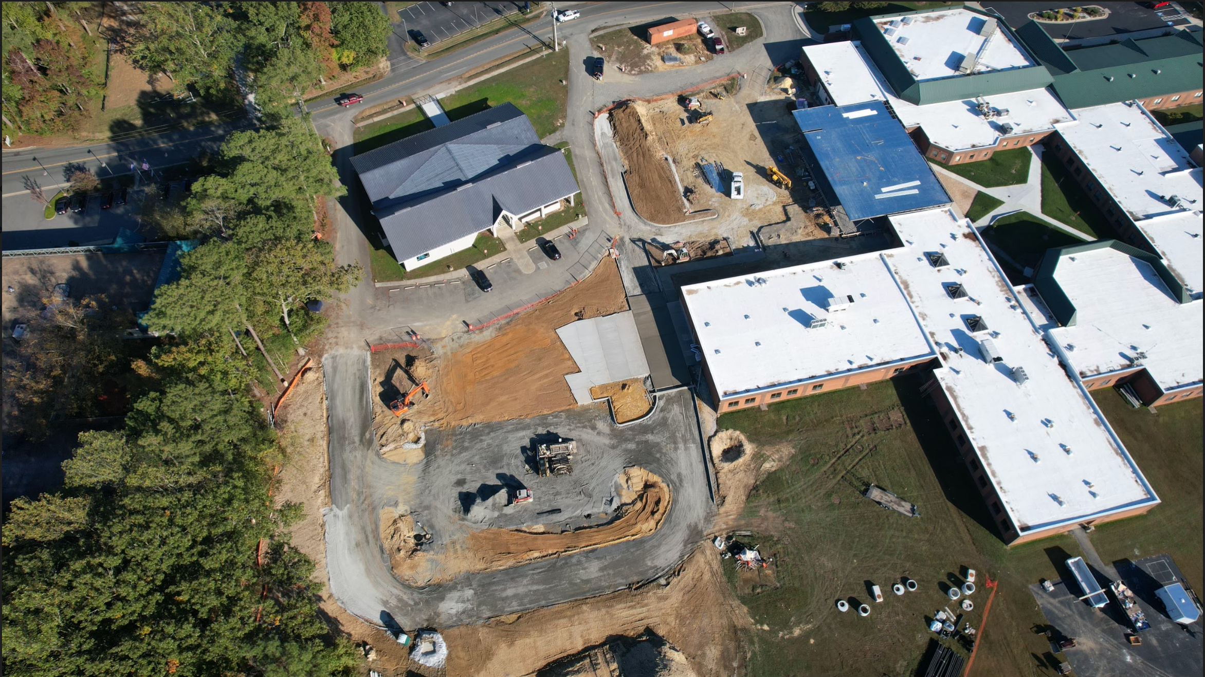 Drone photo of the new construction