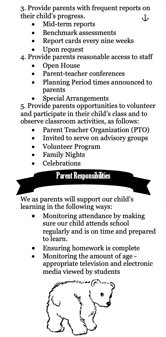 School and Parent Responsibilities