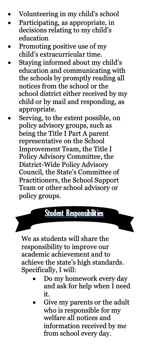 Parent and Student Responsibilities