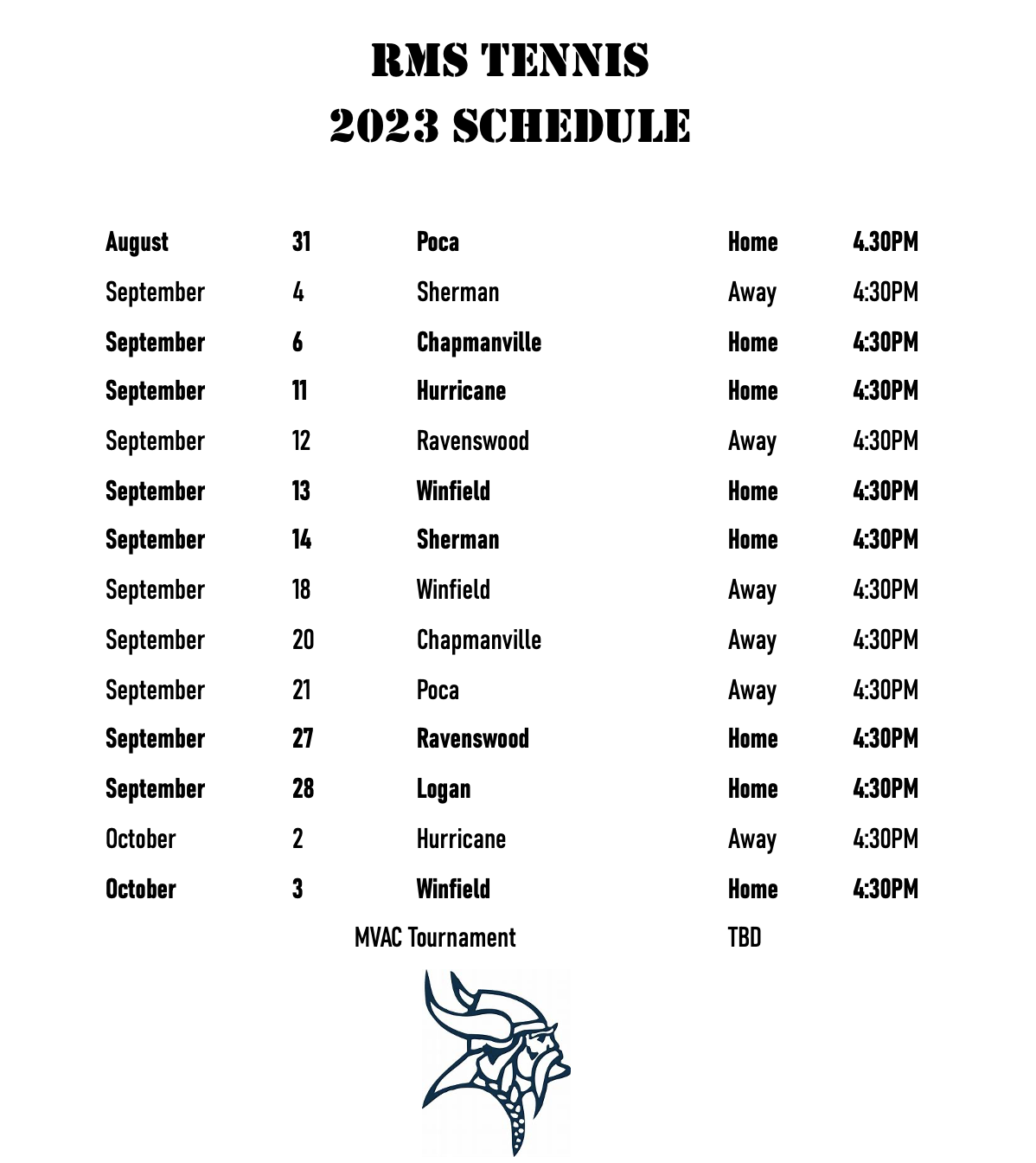 School Sports Schedule | Ripley Middle School