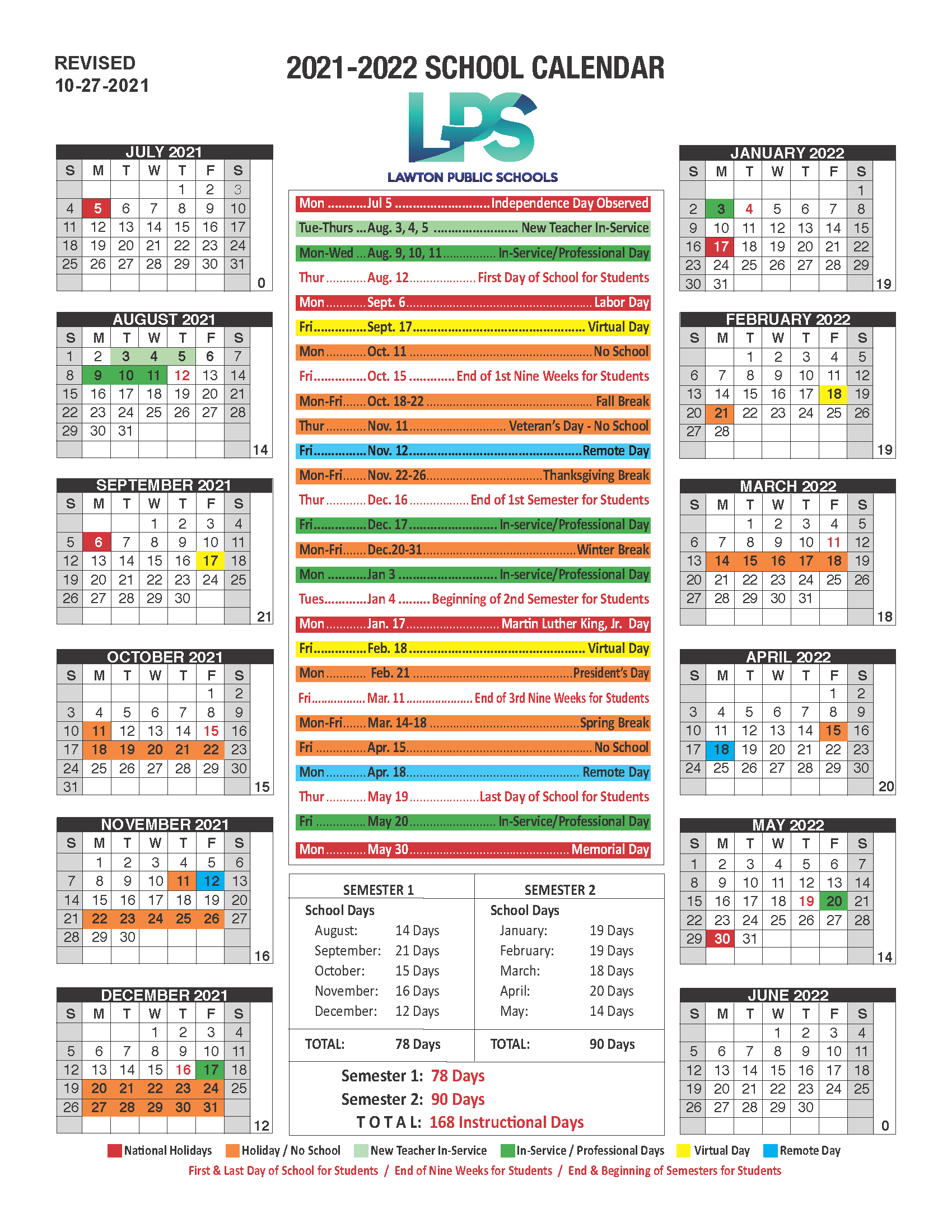 LPS 2021-2022 Calendar