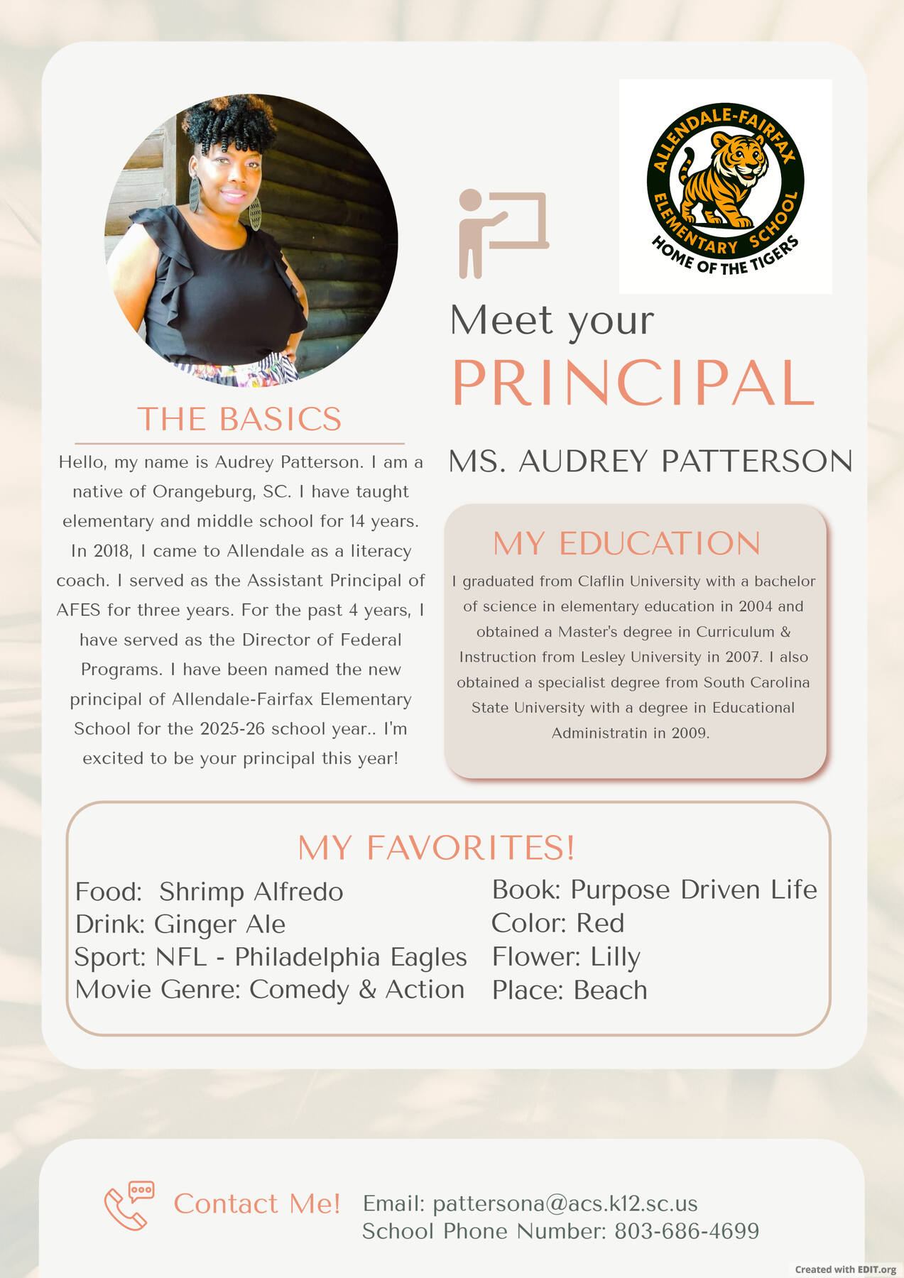 meet the principal audrey patterson