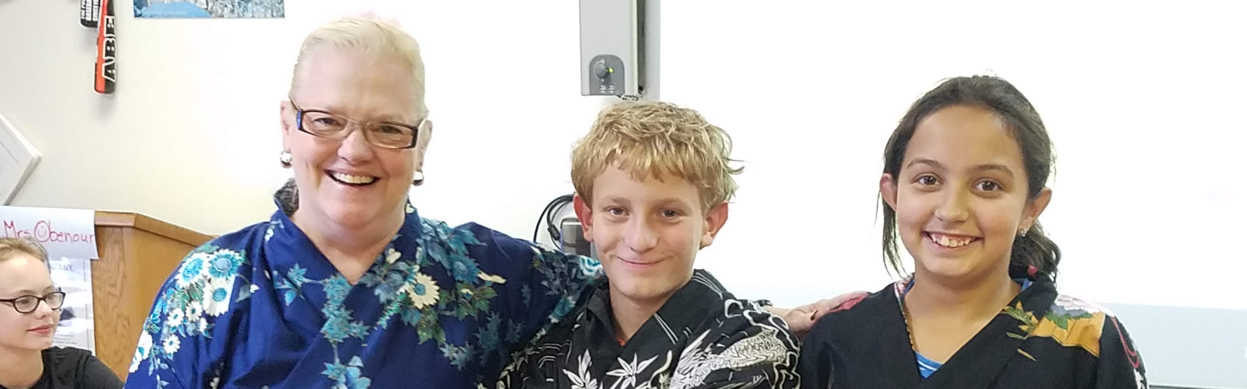 Kids in kimonos