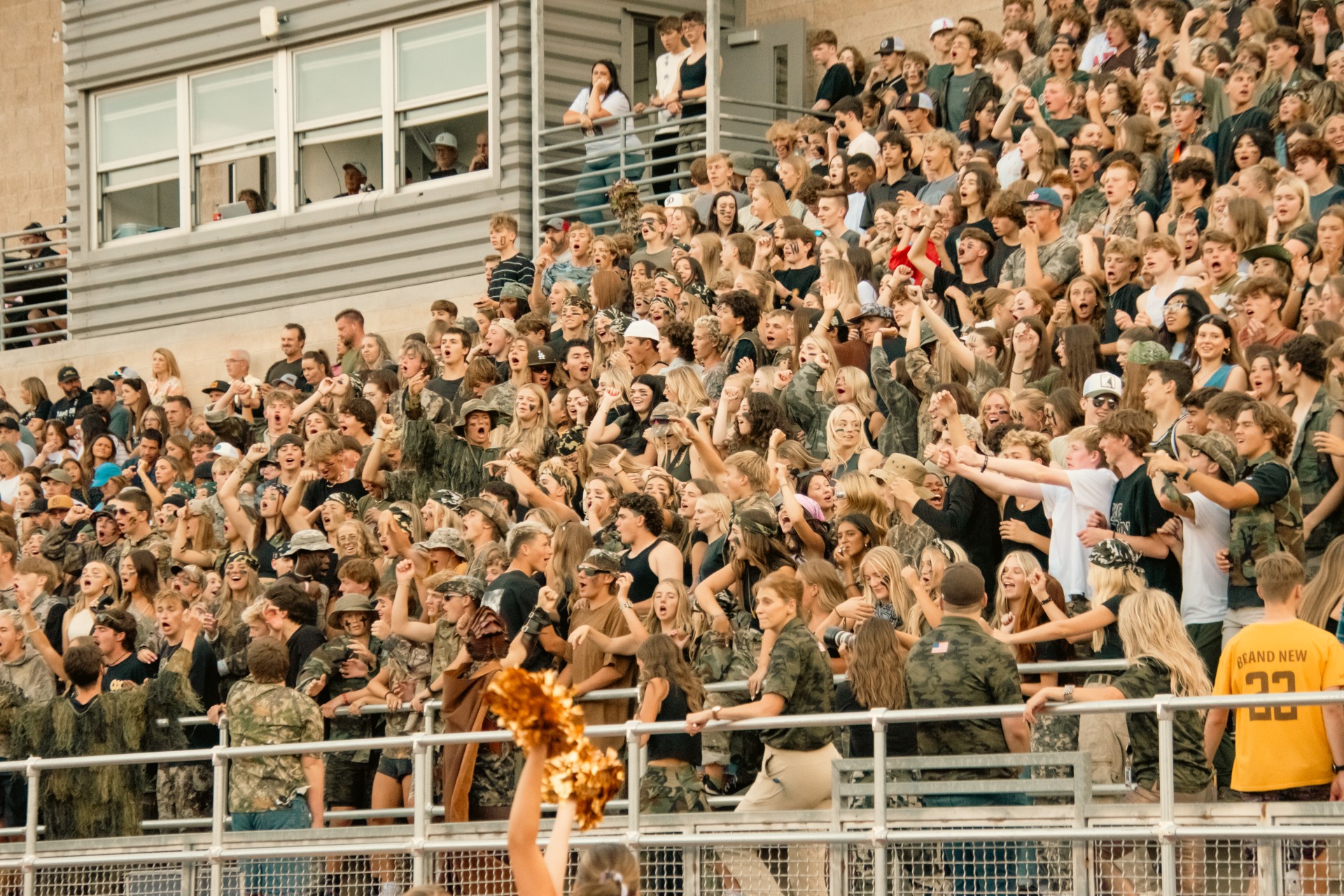 Davis High Student Section of a Football Game