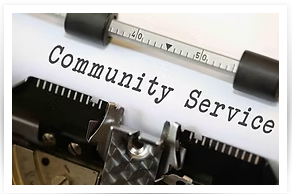 Community Service written on a type writer