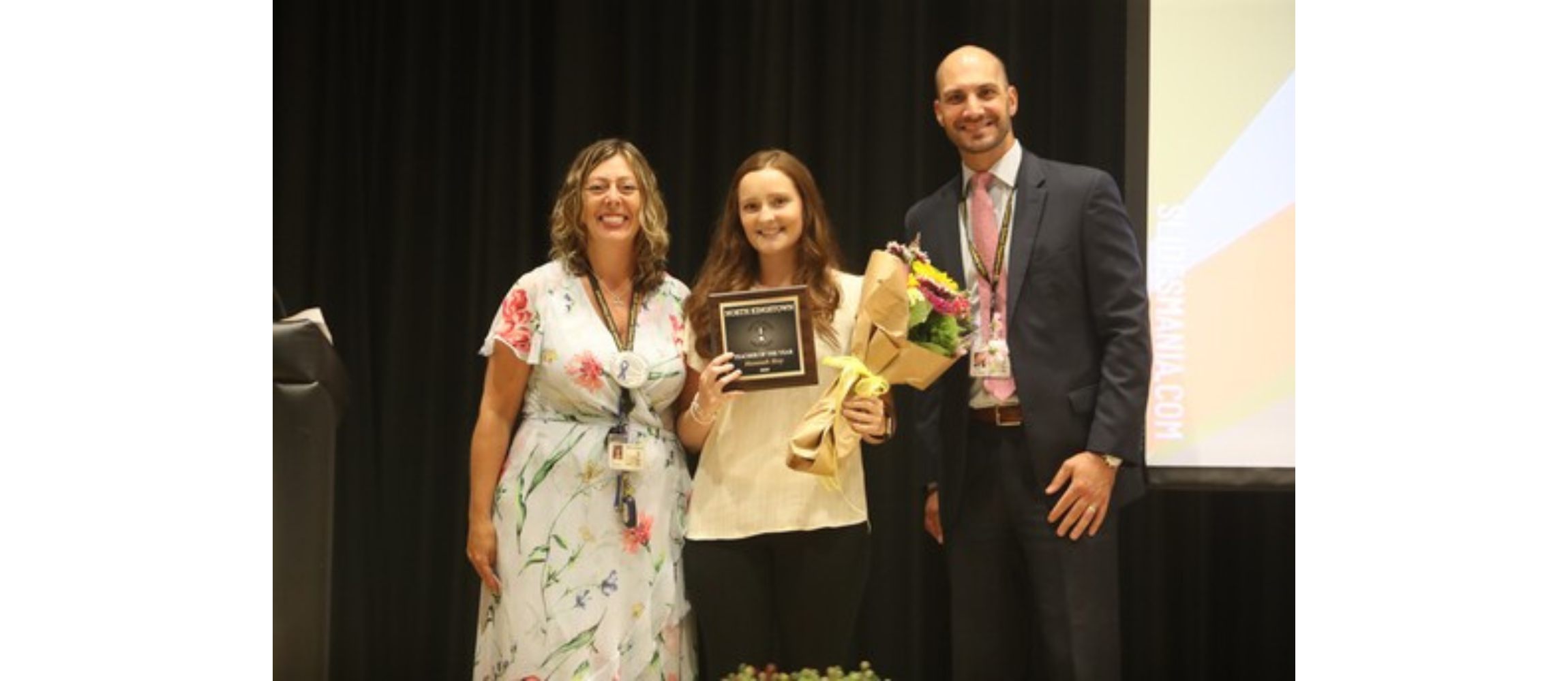 Person accepting an award