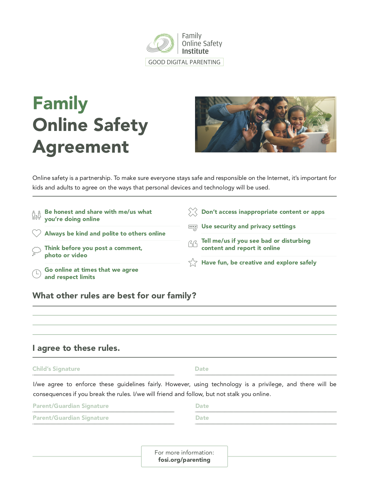 image of Family Safety Agreement pdf