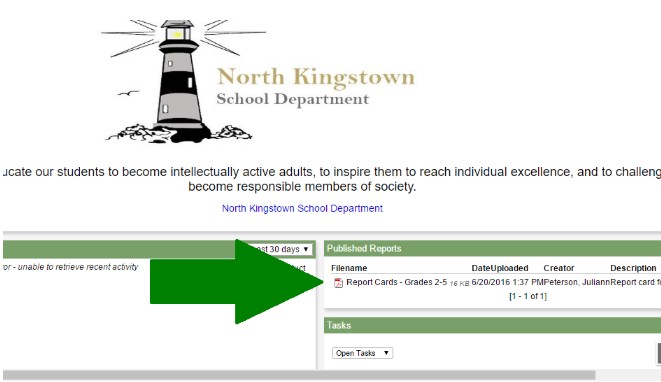 Aspen Screen Capture w. Published Reports Link