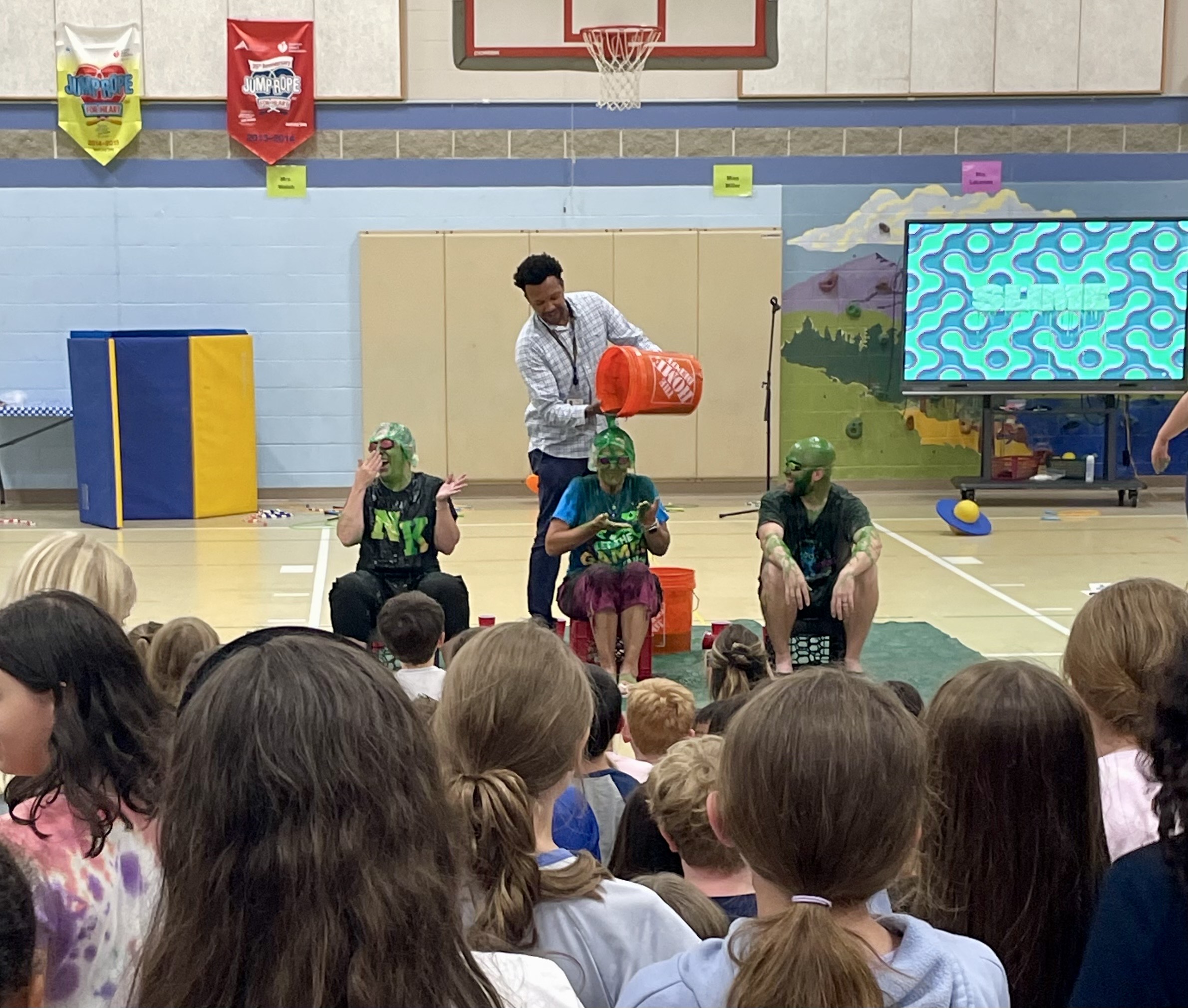 Kids Heart Challenge Sliming!