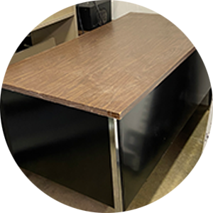 5ft Wooden Top Metal Desk With 3ft Left Return