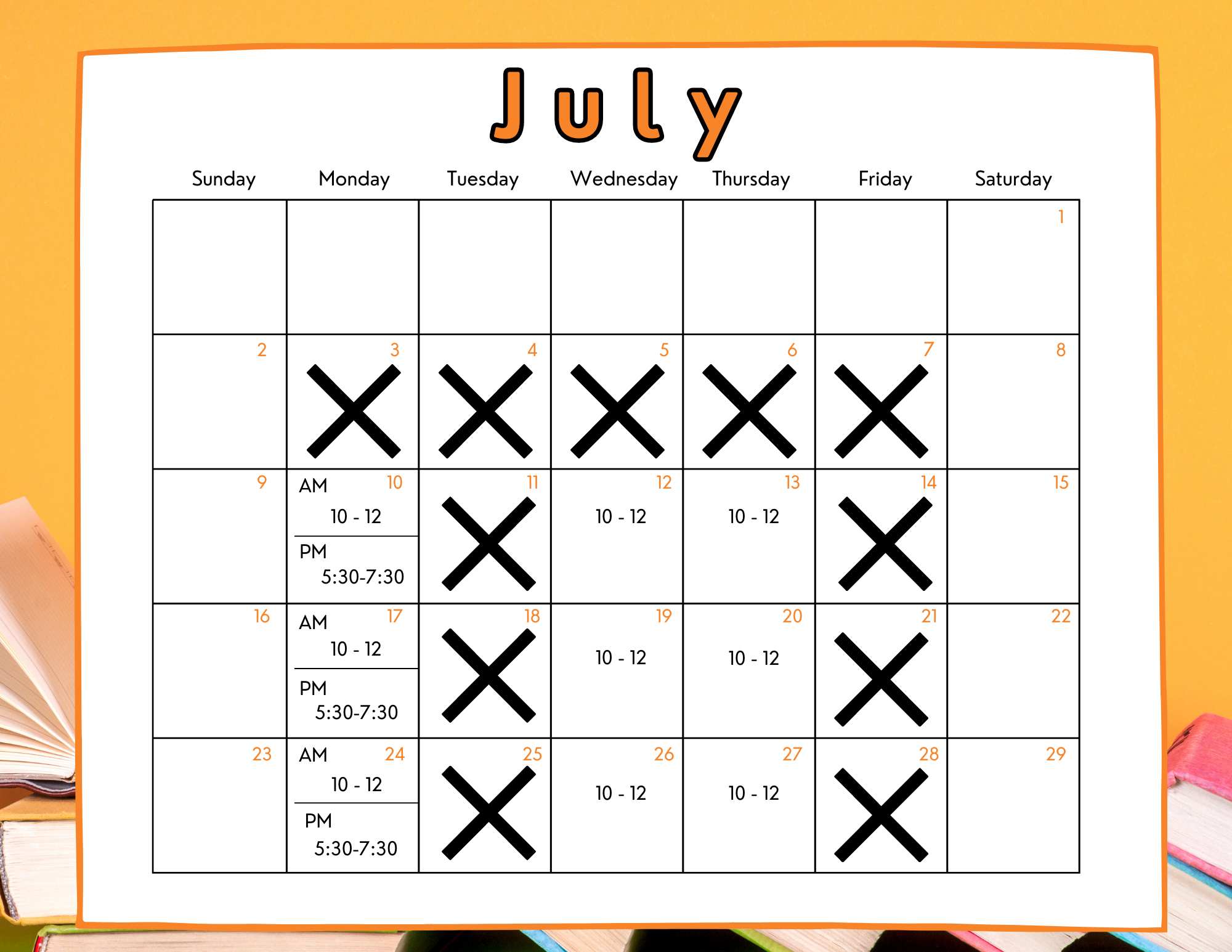 July Calendar