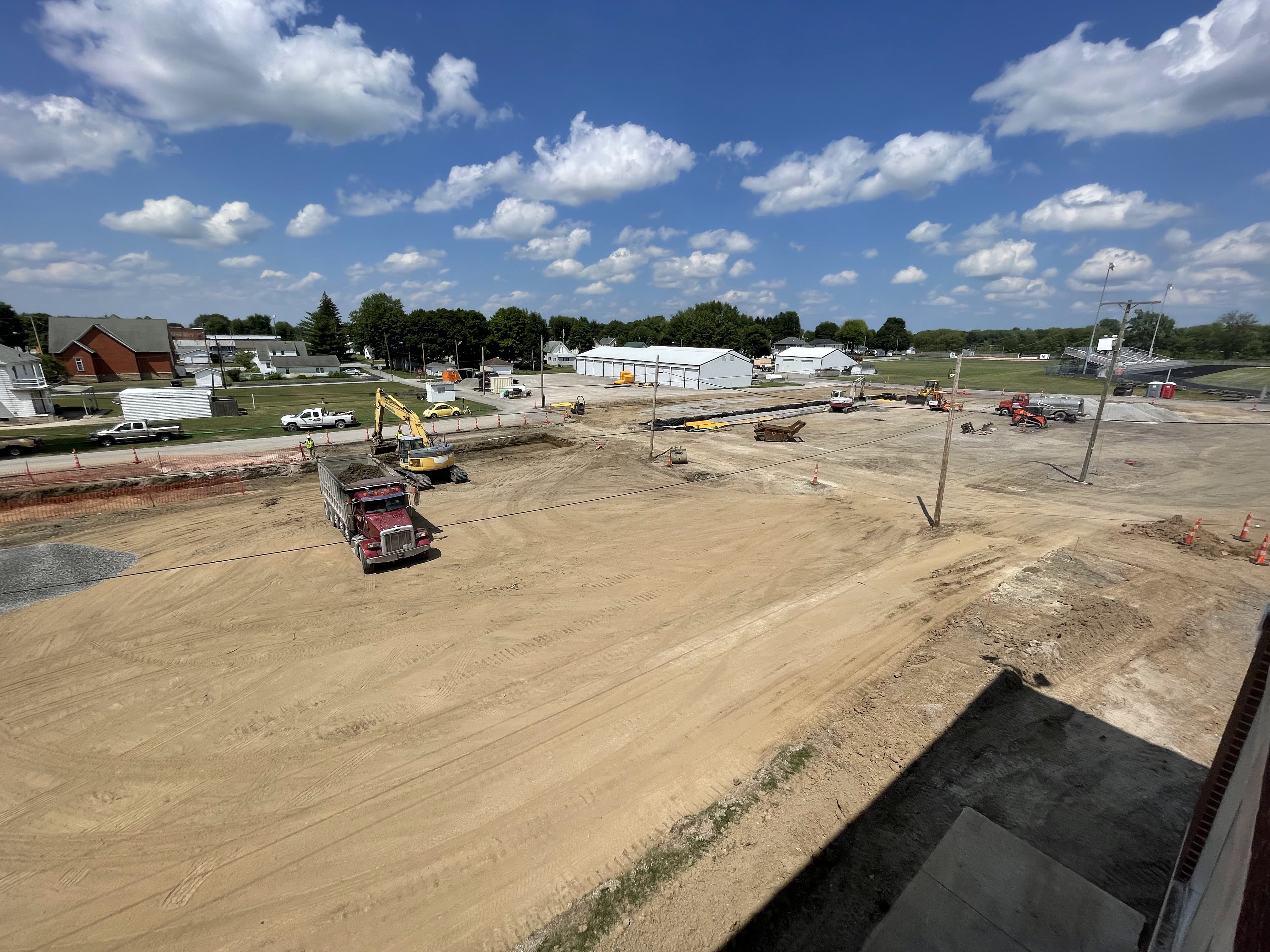 "Birds-eye view" of parking lot with top layer removed