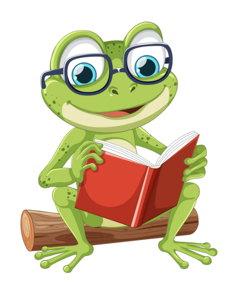 Frog reading
