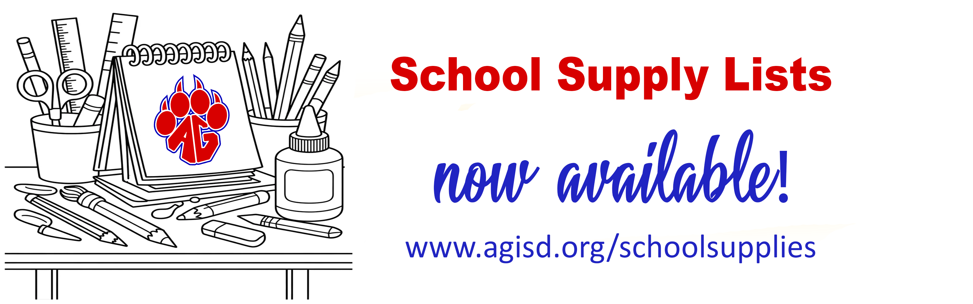 school supply lists available now