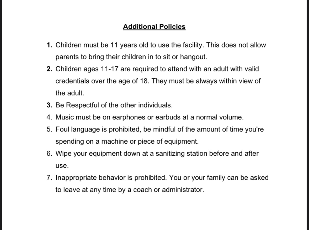 Additional Policies