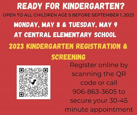2023 Kindergarten Registration. QR Code for Online Registration