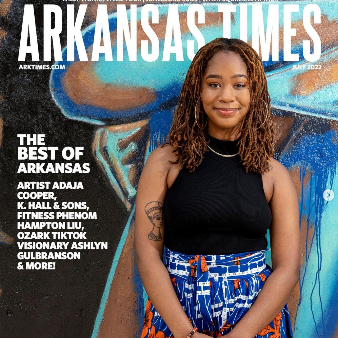 Adaja on Arkansas Times cover