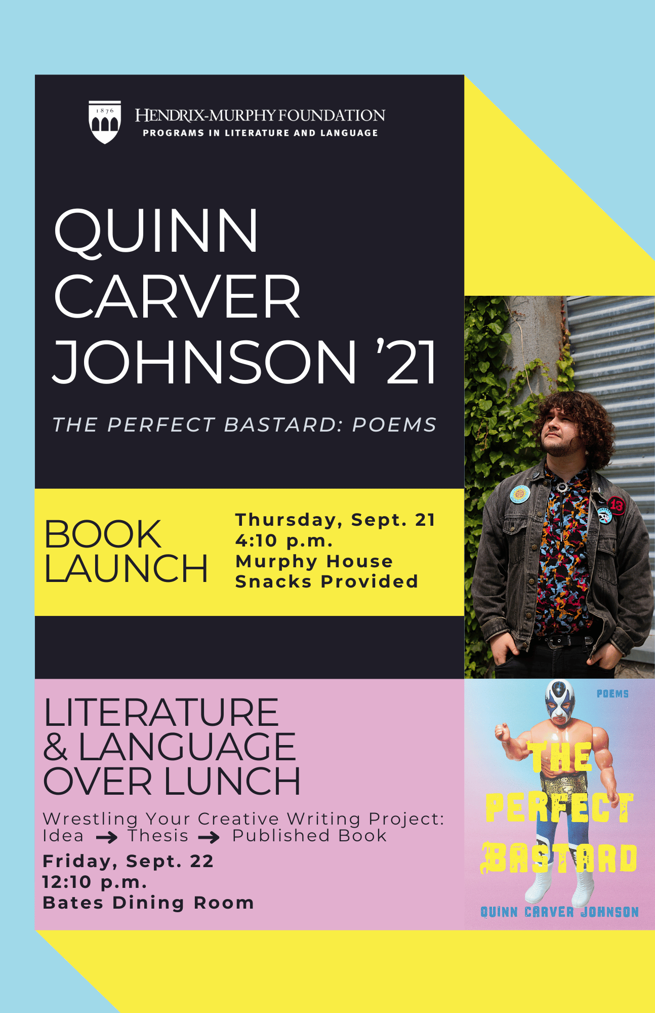 Quinn Carver Johnson book launch poster