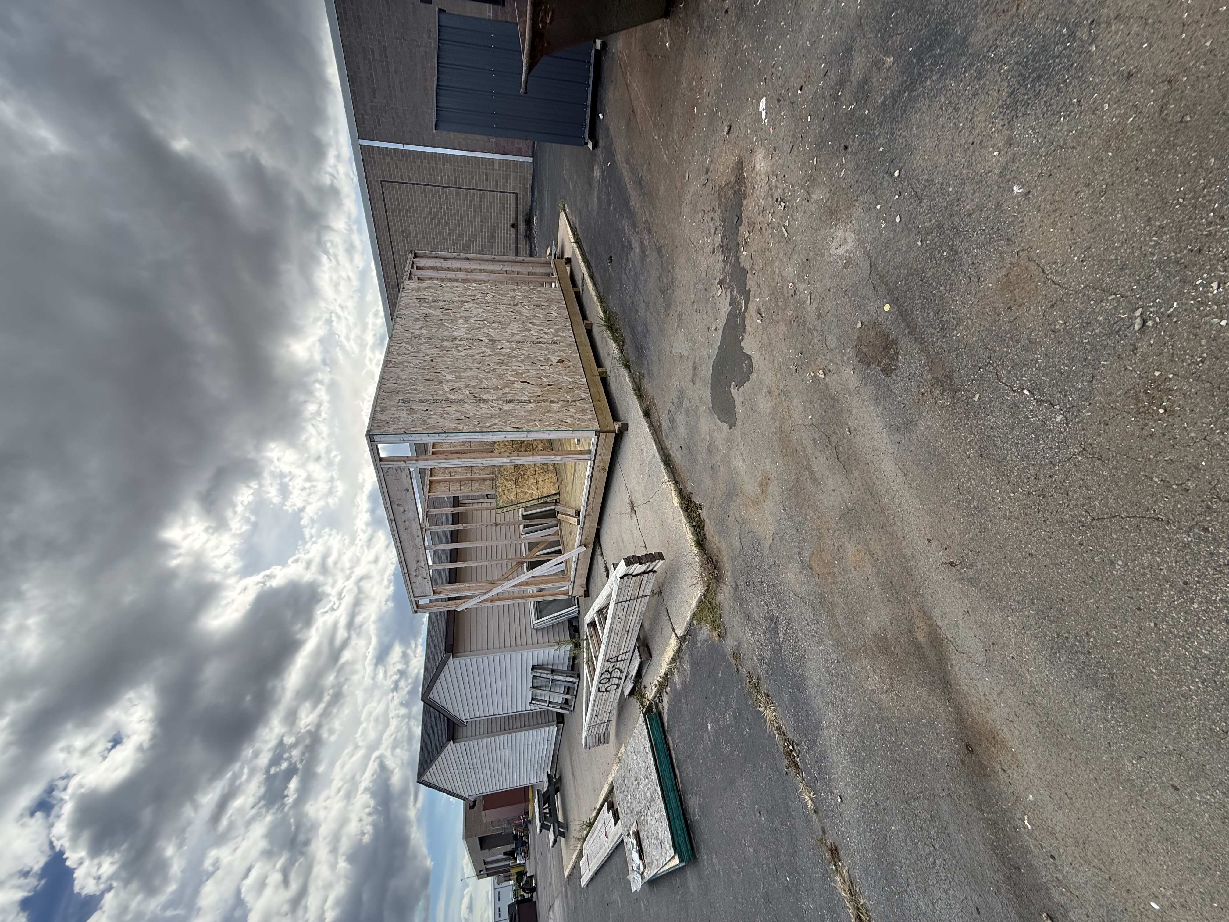 unfinished shed for bids