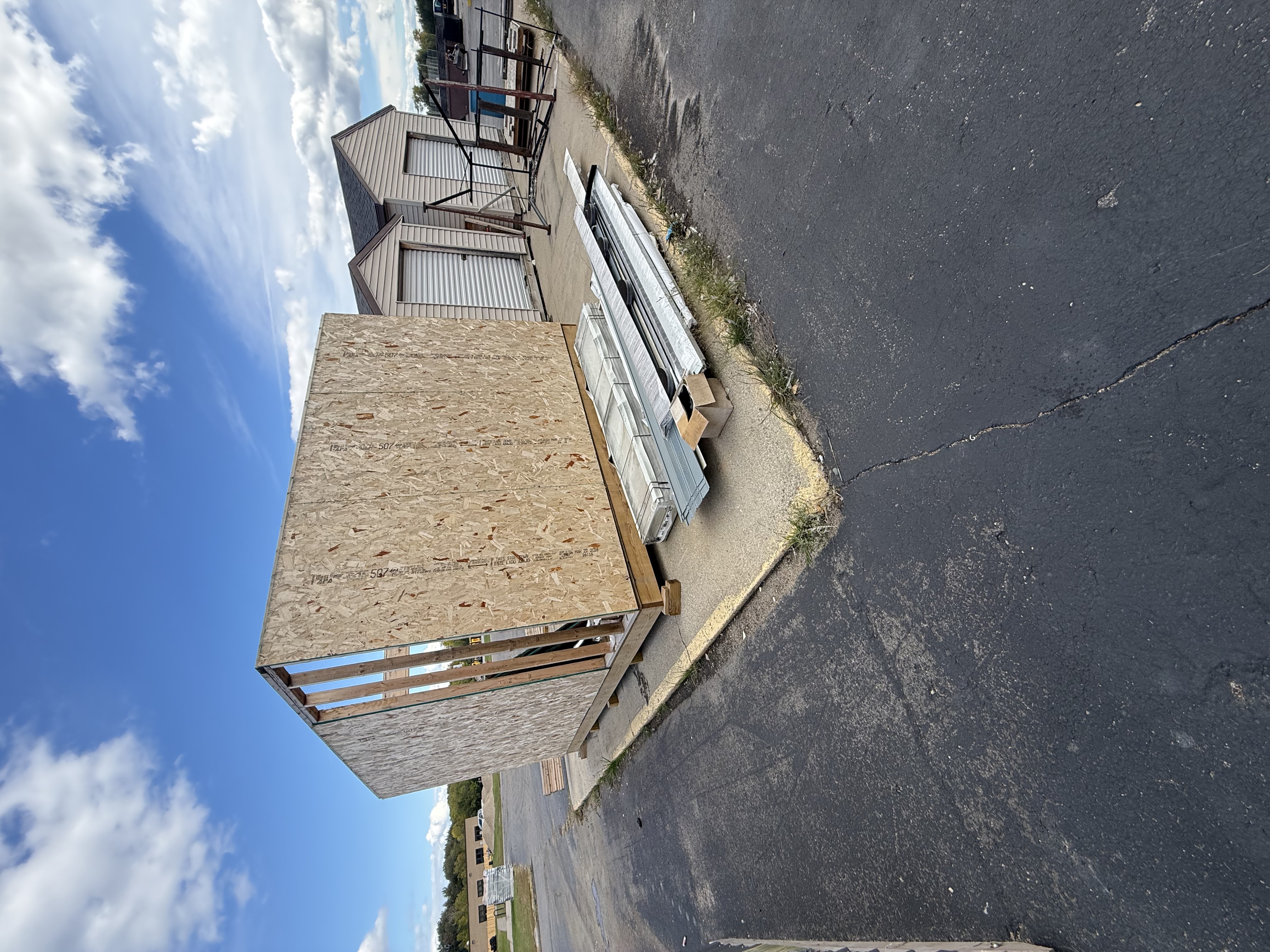 unfinished shed for bids