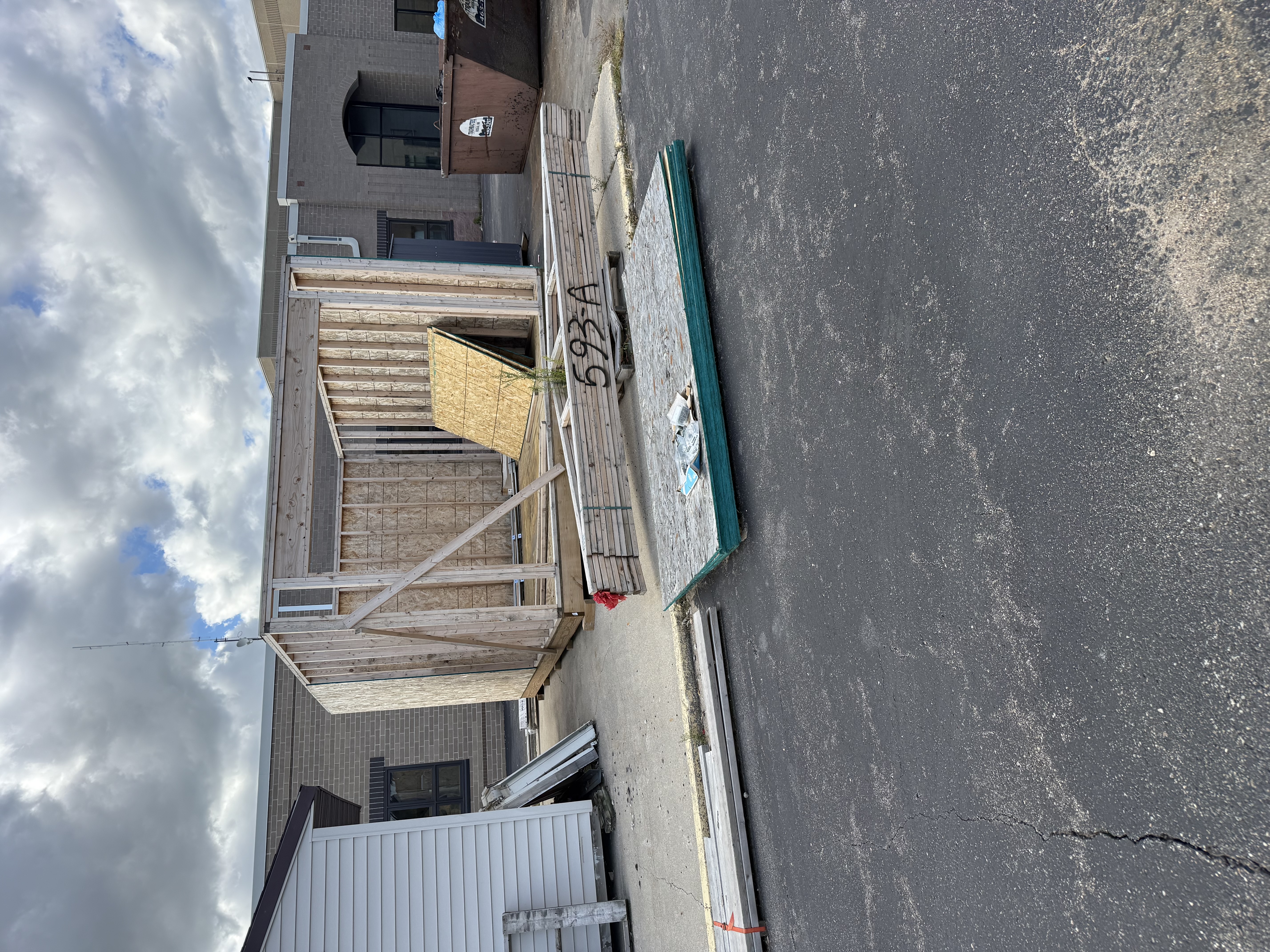 unfinished shed for bids