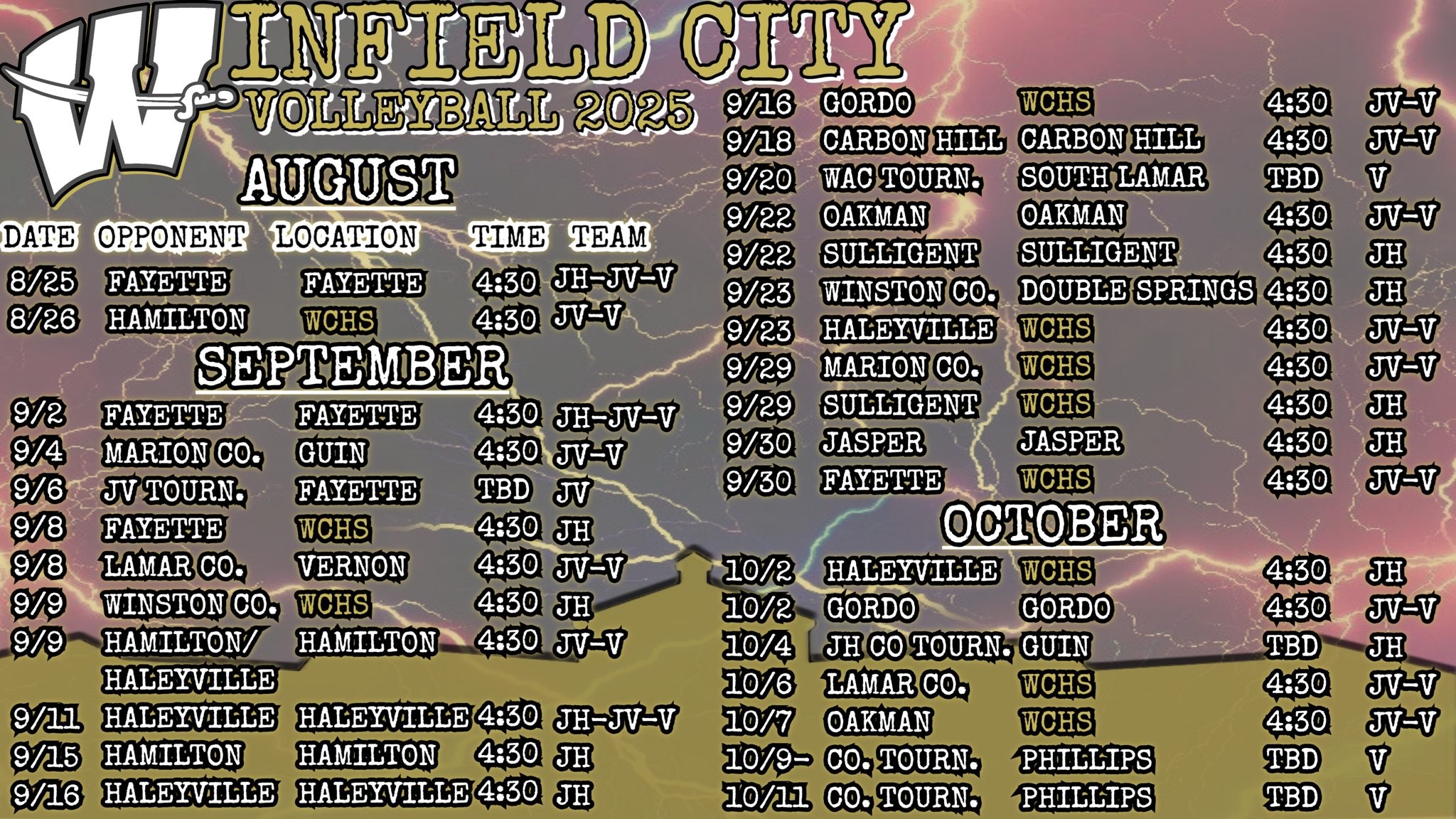 volleyball schedule