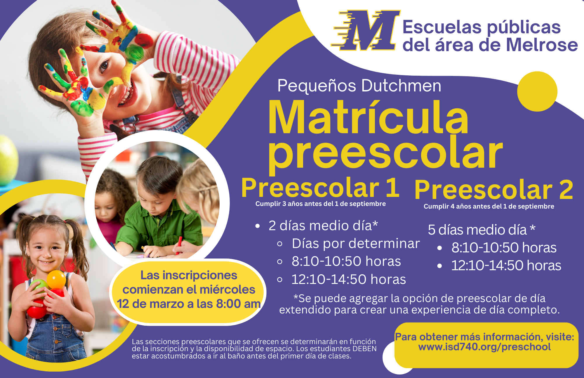 preschool children ad for preschool registration