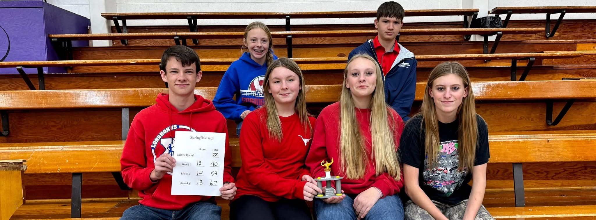 picture of junior high knowledge bowl team