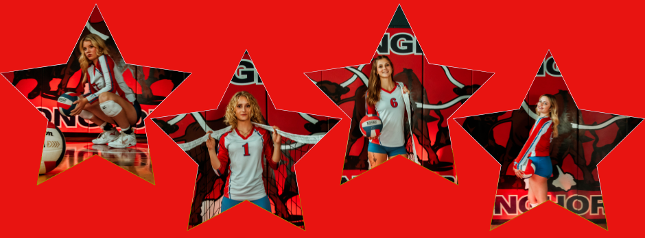 Volleyball All Conference - Cobi Mackey, Dakota Reid, Jaylee Mort and Tylynn Rosengrants