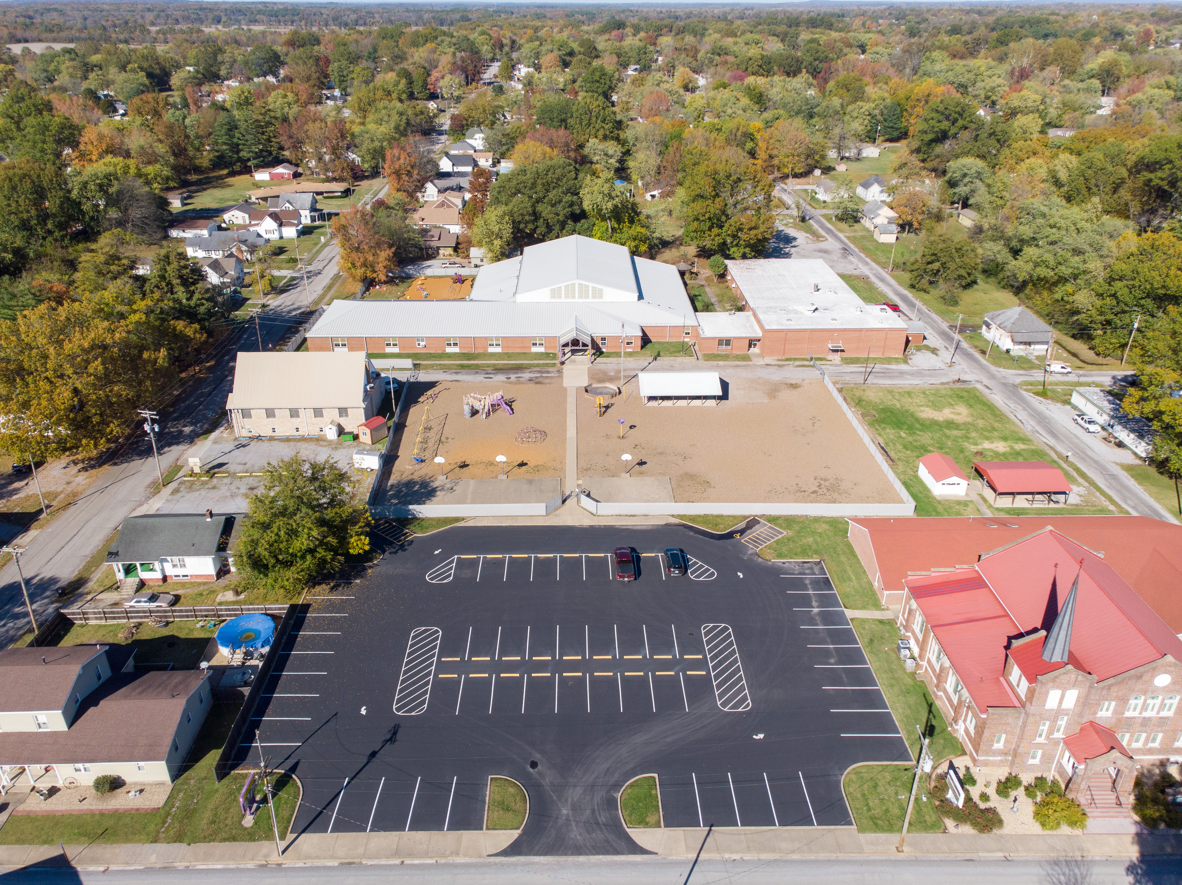 Aerial View of School