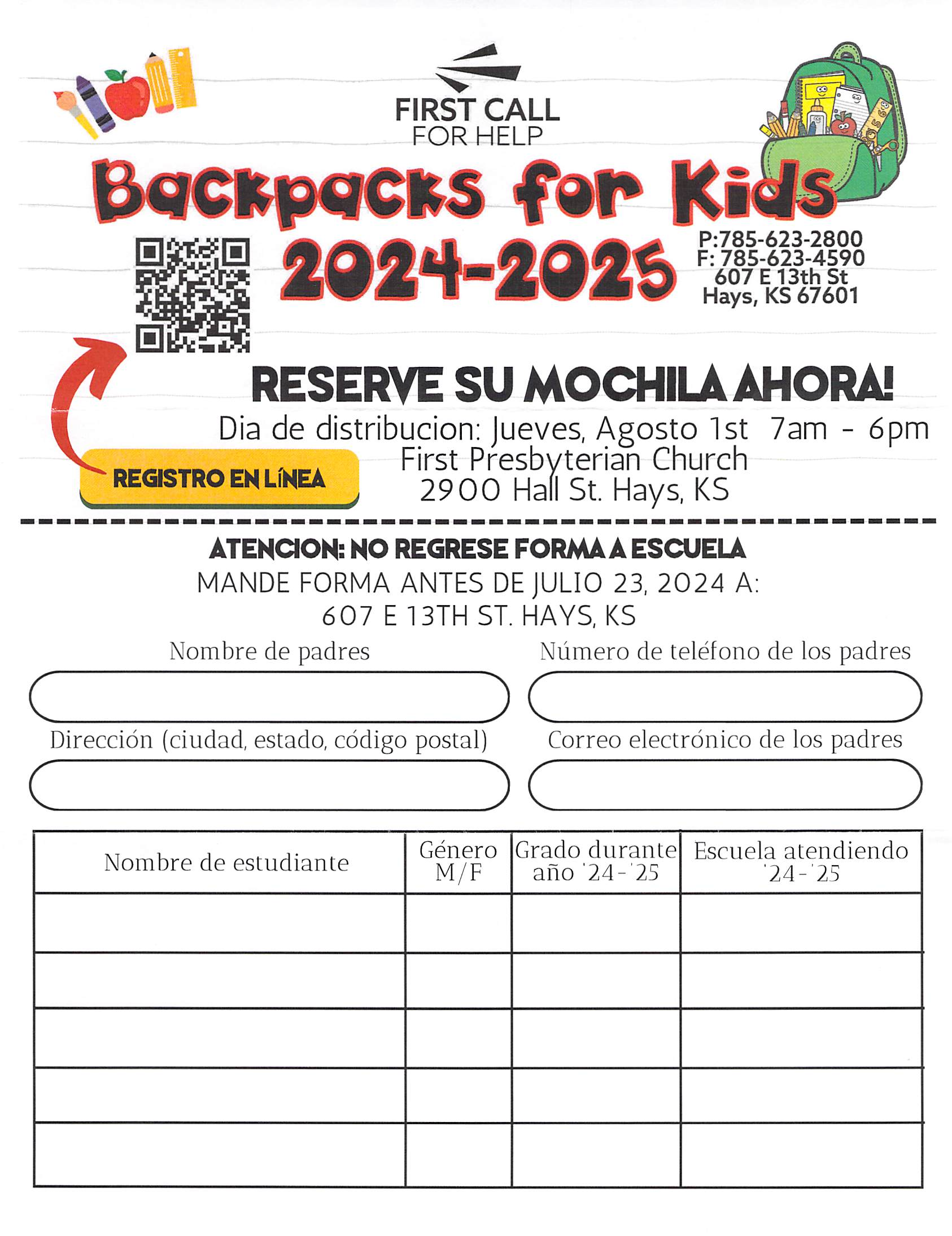 Backpacks for Kids Spanish