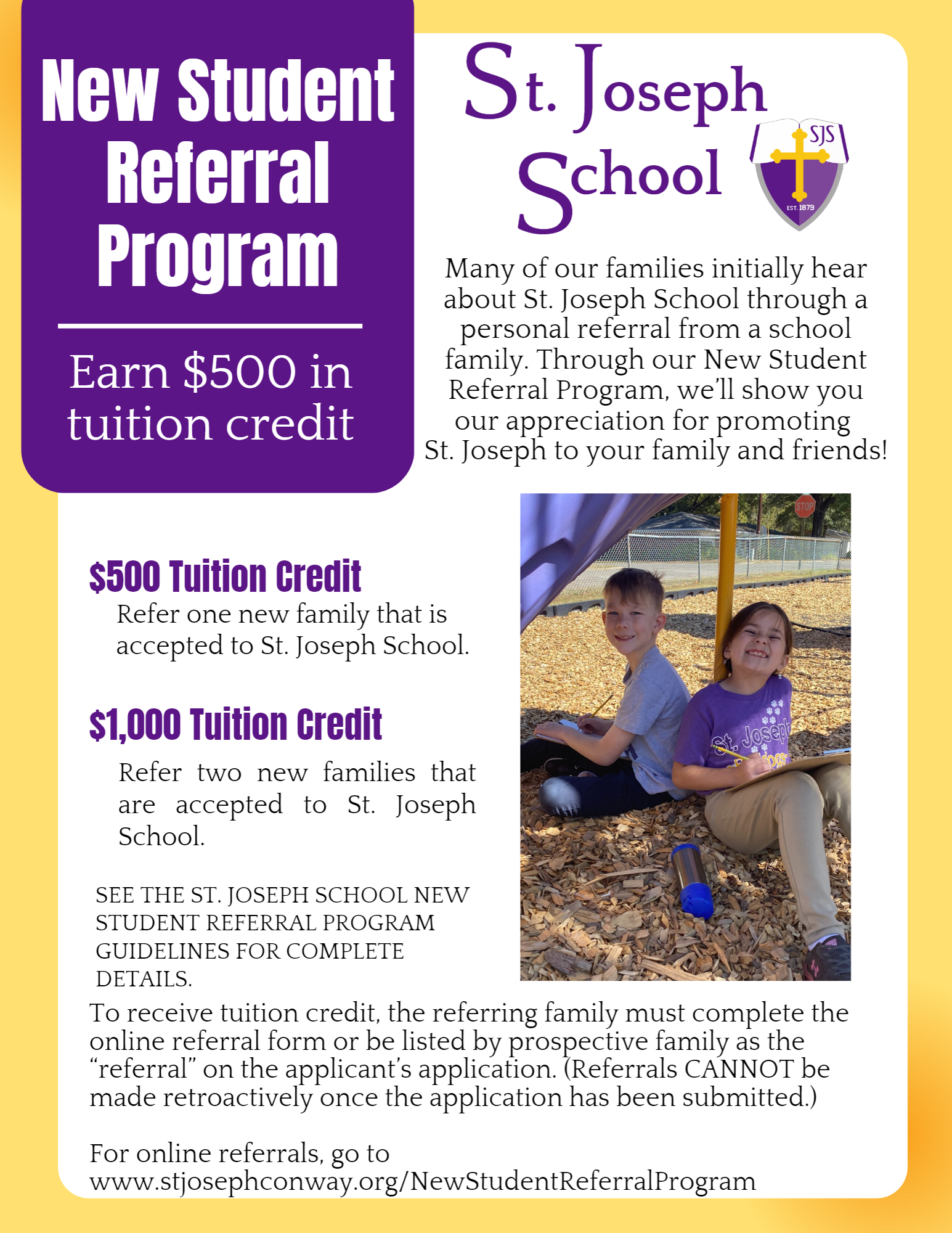 New student referral program