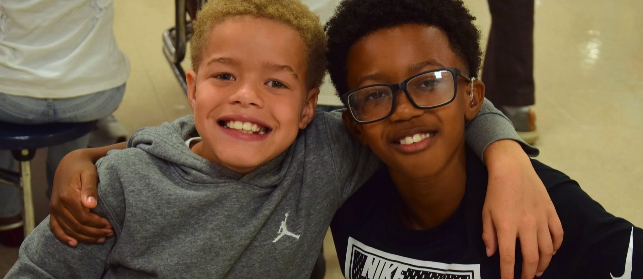 two friends at Clinton Elementary