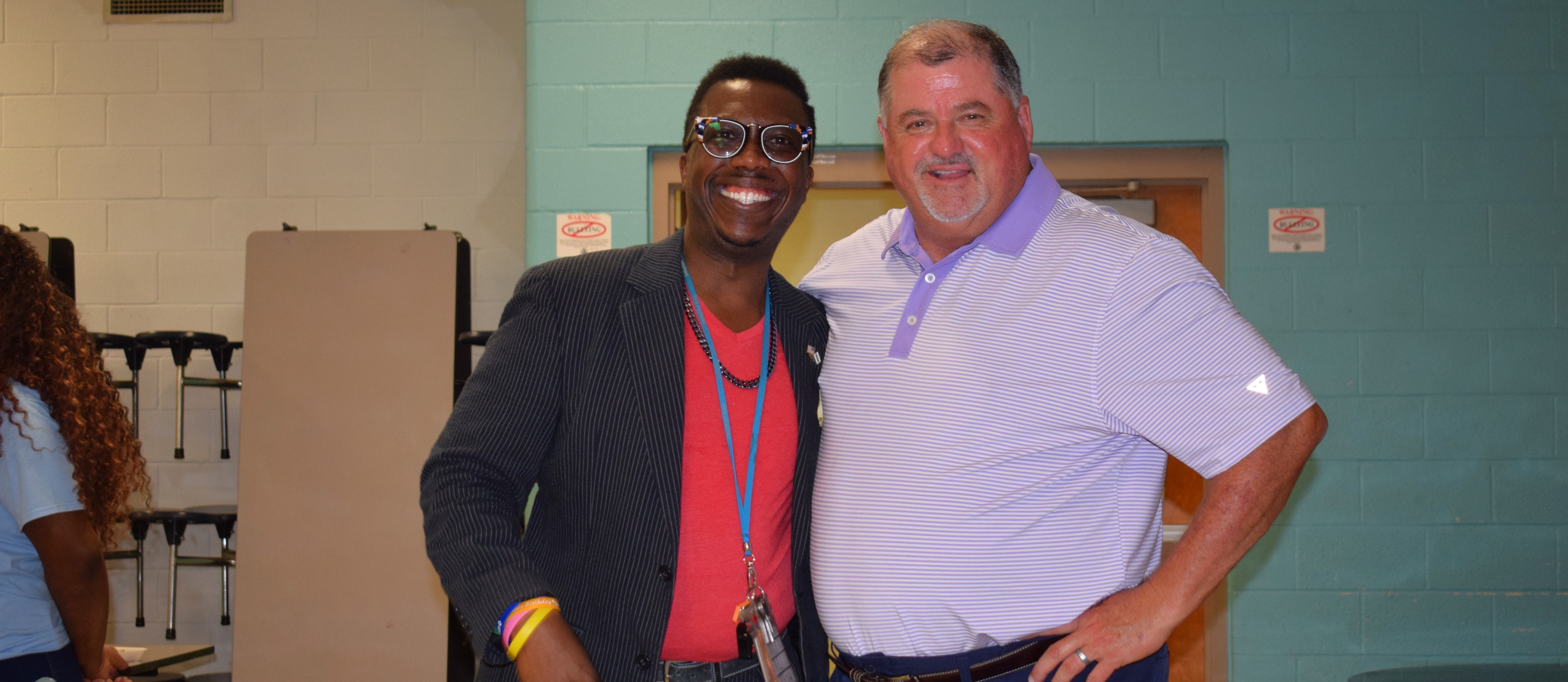 Principal Sir Withers with Superintendent Jeff Senn