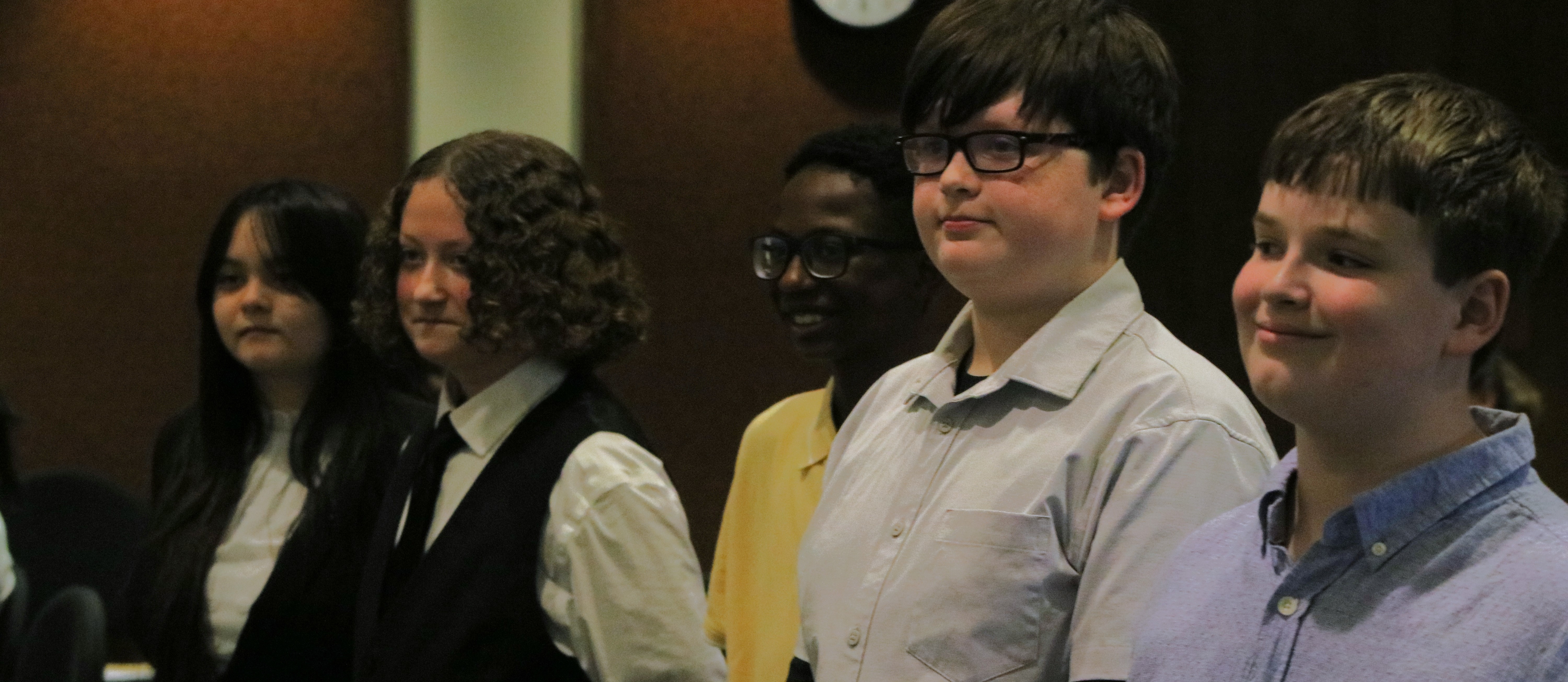 Sylvan Hills Middle School FBLA students address the school board.