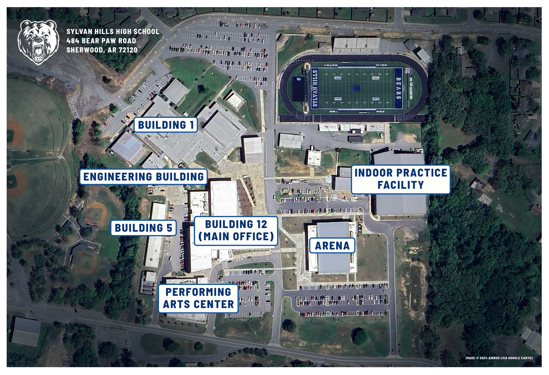 Map Sylvan Hills High School Campus