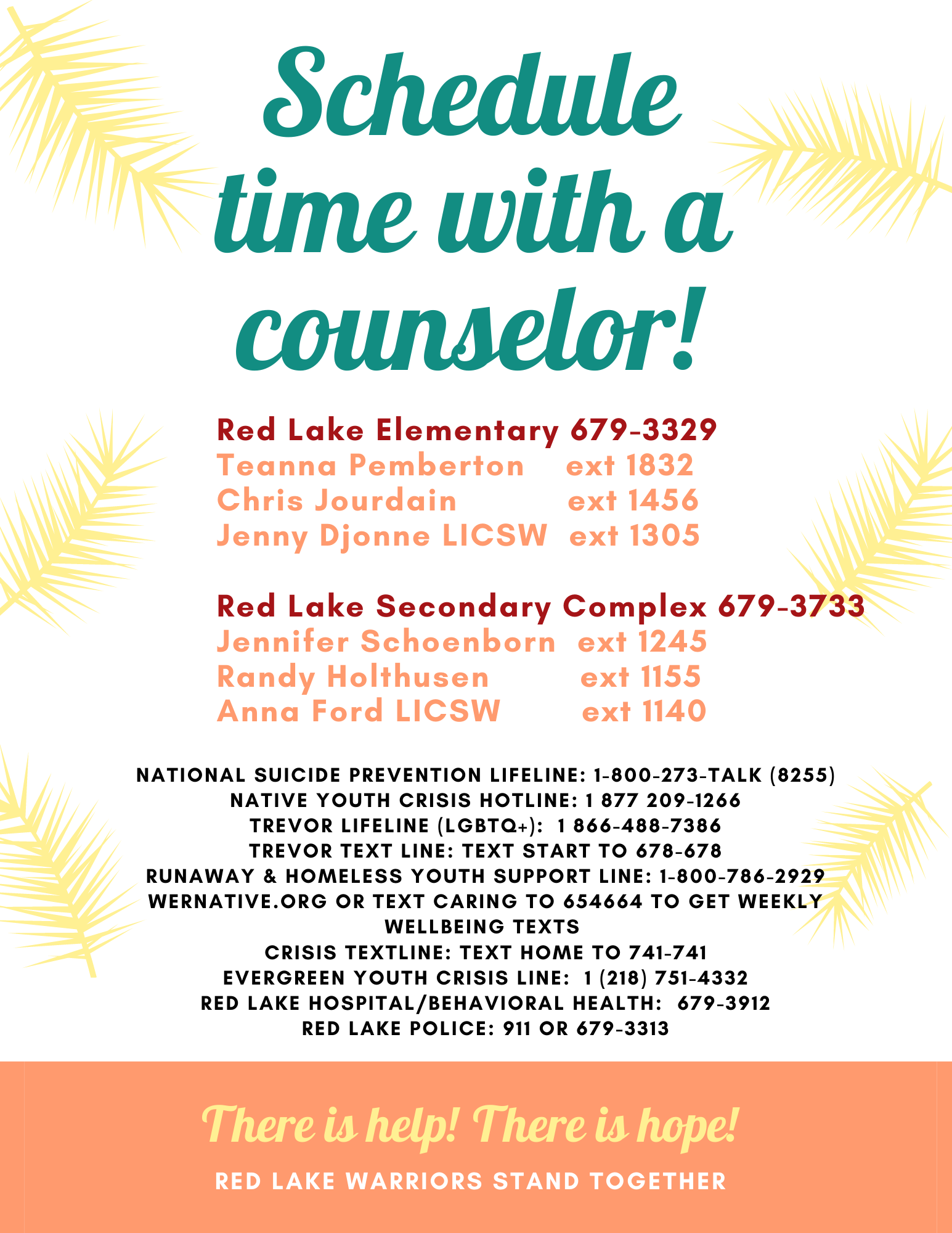 Schedule time with a counselor!