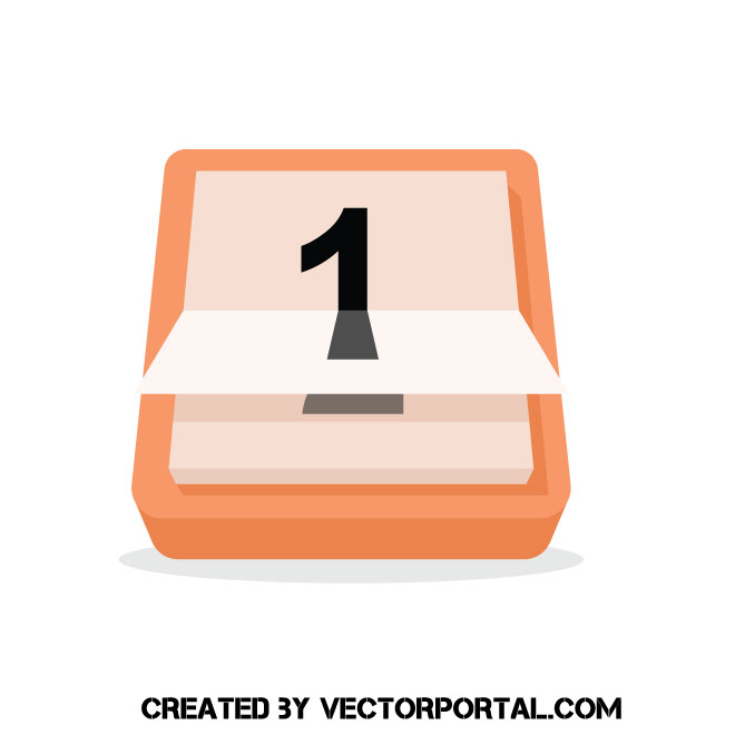 Stock icon of a calendar sheet with the number 1 shown. From: https://vectorportal.com/vector/loose-leaf-calendar-clip-art.ai/28375
