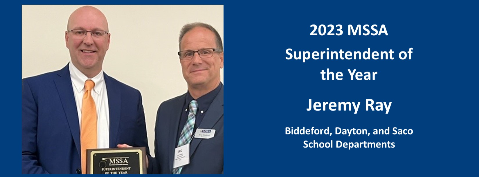 2023 Superintendent of the Year Jeremy Ray