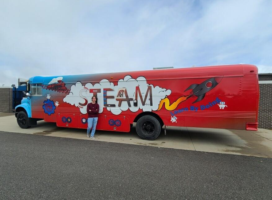Steam Bus wrap was created by Riley