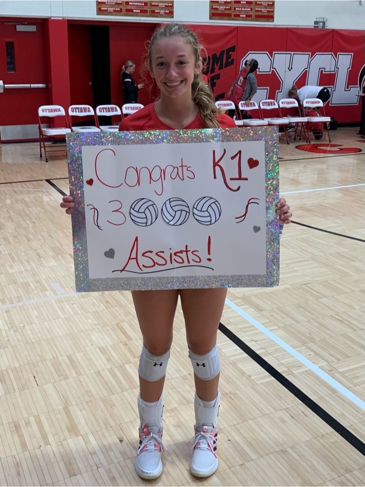 Kirsten Evans for recording her 3,000th assist
