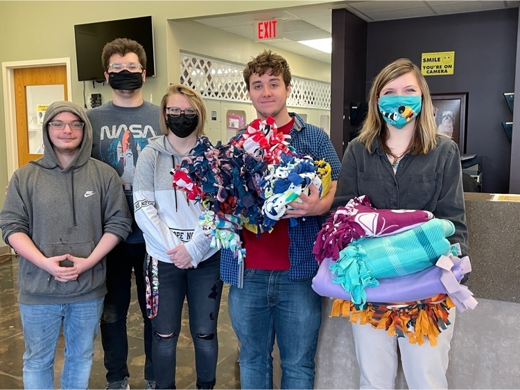 Thespians created blankets and donated them to CIS and Prairie Paws