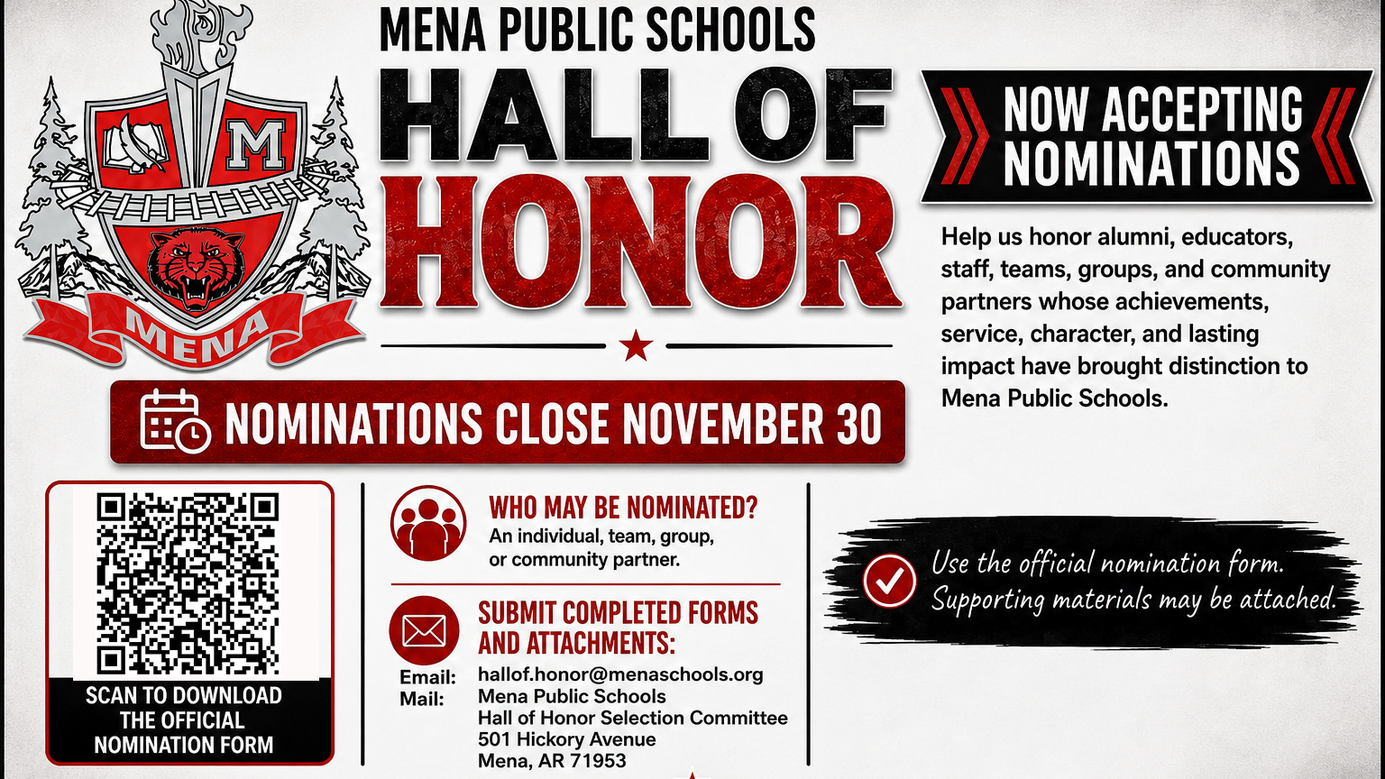 Hall of Honor Nomination