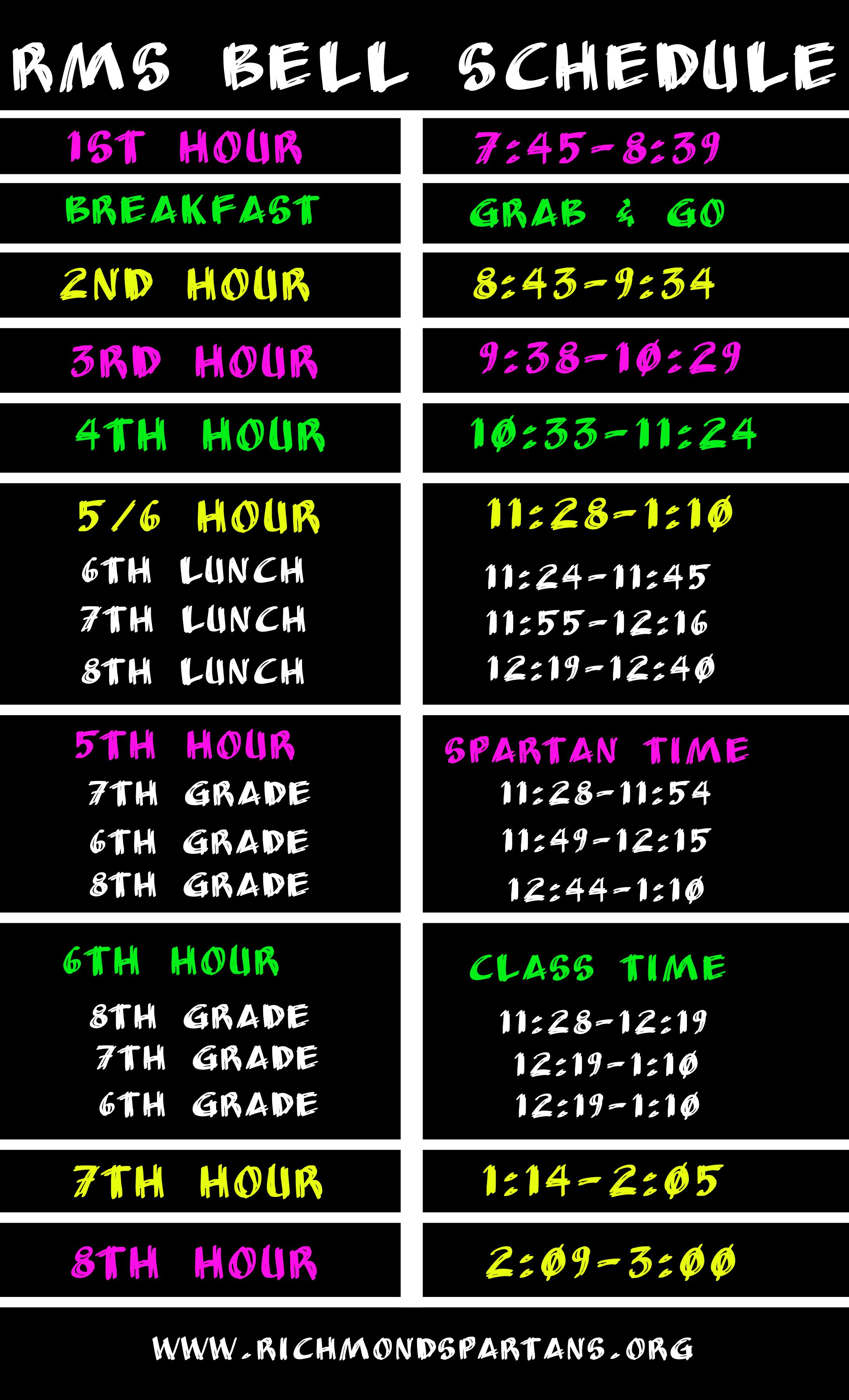 RMS Bell Schedule